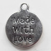 Pendant, Zinc Alloy Jewelry Findings, 18x24mm, Sold by Bag  