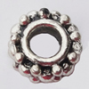 Spacer Zinc Alloy Jewelry Findings, 6mm, Sold by Bag  