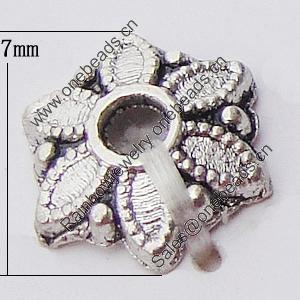 Spacer Zinc Alloy Jewelry Findings, 7mm, Sold by Bag  