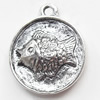 Pendant, Zinc Alloy Jewelry Findings, 19x22mm, Sold by Bag  
