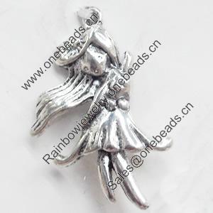 Pendant, Zinc Alloy Jewelry Findings, 18x26mm, Sold by Bag  