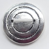 Beads, Zinc Alloy Jewelry Findings, Flat Round, 17mm, Sold by Bag  
