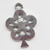 Pendant, Zinc Alloy Jewelry Findings, 15x21mm, Sold by Bag  