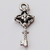 Pendant, Zinc Alloy Jewelry Findings, Key 8x20mm, Sold by Bag  