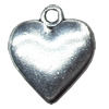 Pendant, Zinc Alloy Jewelry Findings, Heart, 14x16mm, Sold by Bag  