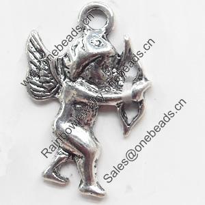 Pendant, Zinc Alloy Jewelry Findings, 13x21mm, Sold by Bag  