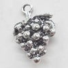 Pendant, Zinc Alloy Jewelry Findings, Grape, 14x20mm, Sold by Bag  