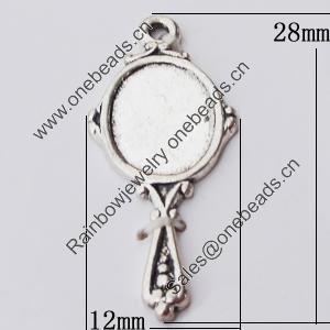 Pendant, Zinc Alloy Jewelry Findings, 12x28mm, Sold by Bag  