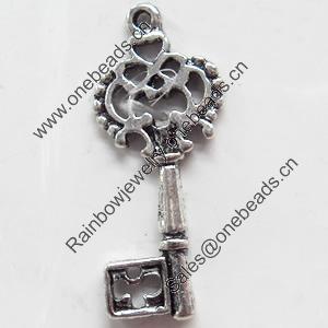 Pendant, Zinc Alloy Jewelry Findings, 12x28mm, Sold by Bag  