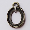 Zinc Alloy Pendant Settings, Outside diameter:9x14mm, Interior diameter:8x10mm, Sold by Bag   