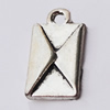 Pendant, Zinc Alloy Jewelry Findings, Rectangle 8x16mm, Sold by Bag  