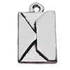 Pendant, Zinc Alloy Jewelry Findings, Rectangle 10x18mm, Sold by Bag  