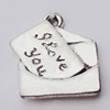 Pendant, Zinc Alloy Jewelry Findings, 15x18mm, Sold by Bag  