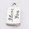 Pendant, Zinc Alloy Jewelry Findings, Rectangle 9x16mm, Sold by Bag  