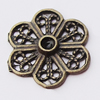 Pendant, Zinc Alloy Jewelry Findings, Flower 16mm, Sold by Bag  