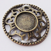 Connectors Zinc Alloy Jewelry Findings, Flat Round 18mm, Sold by Bag  