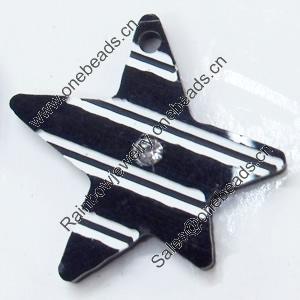 Acrylic Pendants, Star, 24x22mm Hole:1.5mm, Sold by Bag  