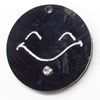 Acrylic Pendants, Flat Round, 24mm Hole:1.5mm, Sold by Bag  