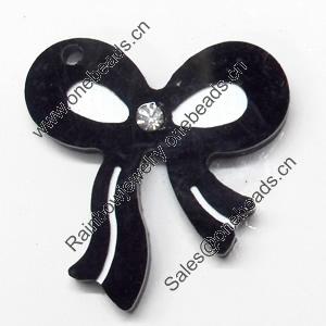 Acrylic Pendants, Bowknot, 24x25mm Hole:1.5mm, Sold by Bag  