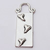 Pendant, Zinc Alloy Jewelry Findings, 10x32mm, Sold by Bag  