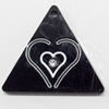 Acrylic Pendants, Triangle, 26x23mm Hole:1.5mm, Sold by Bag  