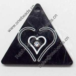 Acrylic Pendants, Triangle, 26x23mm Hole:1.5mm, Sold by Bag  