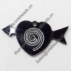 Acrylic Pendants, 33x17mm Hole:1.5mm, Sold by Bag  