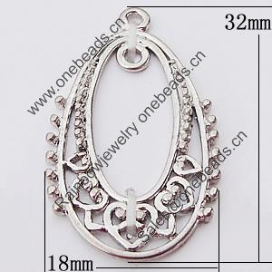 Pendant, Zinc Alloy Jewelry Findings, 18x32mm, Sold by Bag  