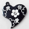 Acrylic Pendants, Heart, 22mm Hole:1.5mm, Sold by Bag  