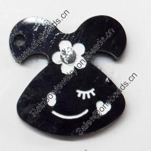 Acrylic Pendants, 17x20mm Hole:1.5mm, Sold by Bag  