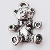 Pendant, Zinc Alloy Jewelry Findings, Bear 14x20mm, Sold by Bag  