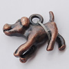 Pendant, Zinc Alloy Jewelry Findings, Dog 19x17mm, Sold by Bag  