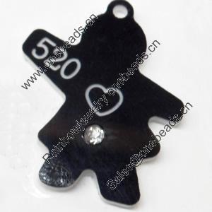 Acrylic Pendants, 23x28mm Hole:1.5mm, Sold by Bag  