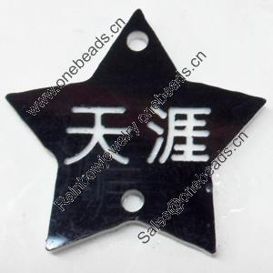 Acrylic Pendants, Star, 24x25mm Hole:1.5mm, Sold by Bag  
