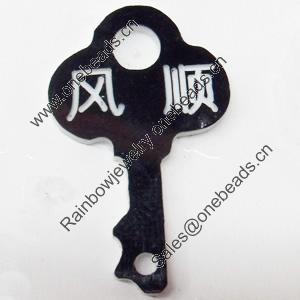 Acrylic Pendants, Key, 17x27mm Hole:1.5mm, Sold by Bag  