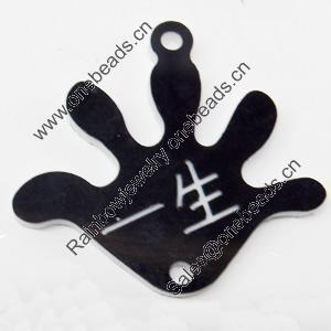 Acrylic Pendants, 28x25mm Hole:1.5mm, Sold by Bag  