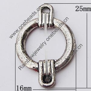 Connectors, Zinc Alloy Jewelry Findings, 16x25mm, Sold by Bag  