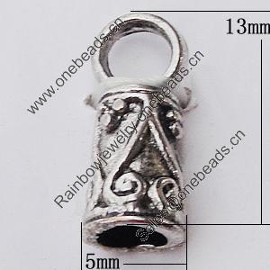 Pendant, Zinc Alloy Jewelry Findings, 5x13mm, Sold by Bag  