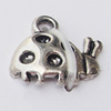 Pendant, Zinc Alloy Jewelry Findings, Animal 12x17mm, Sold by Bag  