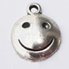 Pendant, Zinc Alloy Jewelry Findings, Flat Round 10x13mm, Sold by Bag  