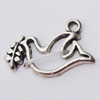 Pendant, Zinc Alloy Jewelry Findings, Bird 19x13mm, Sold by Bag  