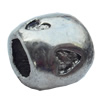 European Style Beads Zinc Alloy Jewelry Findings Lead-free, 7x8mm Hole:4.5mm, Sold by Bag