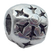 European Style Beads Zinc Alloy Jewelry Findings Lead-free, 8x9mm Hole:4.5mm, Sold by Bag