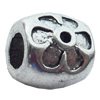 European Style Beads Zinc Alloy Jewelry Findings Lead-free, 9mm Hole:4.5mm, Sold by Bag