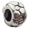 European Style Beads Zinc Alloy Jewelry Findings Lead-free, 6x8mm Hole:4.5mm, Sold by Bag