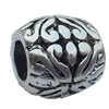 European Style Beads Zinc Alloy Jewelry Findings Lead-free, 9mm Hole:4.5mm, Sold by Bag