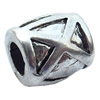 European Style Beads Zinc Alloy Jewelry Findings Lead-free, 10x8mm Hole:4.5mm, Sold by Bag