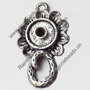 Pendant, Zinc Alloy Jewelry Findings, 15x26mm, Sold by Bag