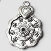 Pendant, Zinc Alloy Jewelry Findings, 21x28mm, Sold by Bag