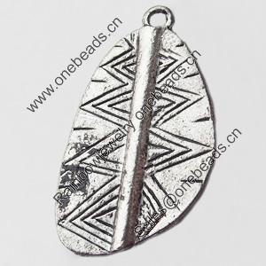 Pendant, Zinc Alloy Jewelry Findings, 17x29mm, Sold by Bag